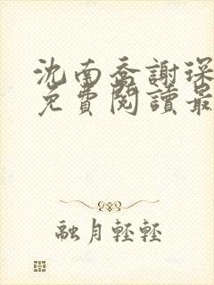 沈南乔谢琛小说免费阅读最新章节列表