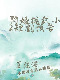 闪婚总裁小娇妻2短剧预告
