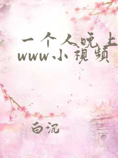 一个人晚上看的www小视频