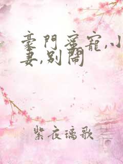 豪门蜜宠,小甜妻,别闹