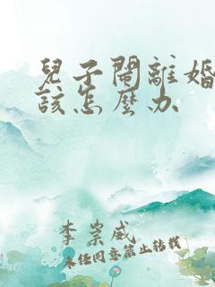 儿子闹离婚父母该怎么办