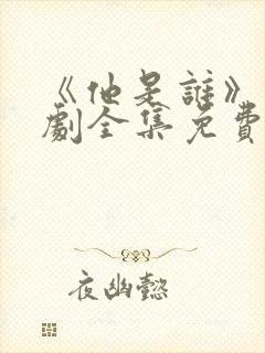 《他是谁》电视剧全集免费观看