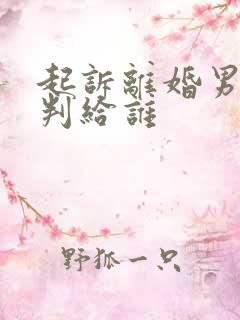 起诉离婚男孩子判给谁