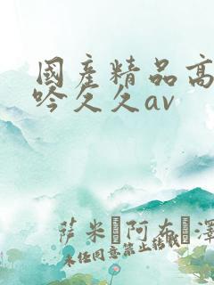 国产精品高潮呻吟久久av