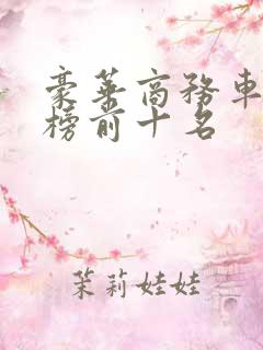 豪华商务车排行榜前十名