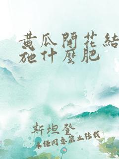 黄瓜开花结果期施什么肥