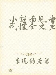 小说南风也曾入我怀全文免费阅读