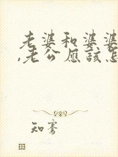 老婆和婆婆吵架,老公应该怎么办