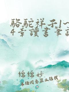 骆驼祥子1~24章读书笔记100字