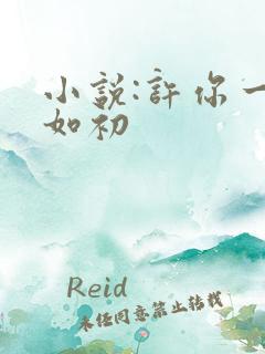 小说:许你一世如初