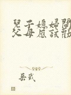 儿子媳妇闹离婚父母应该劝吗