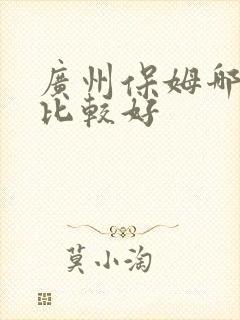 广州保姆哪里找比较好