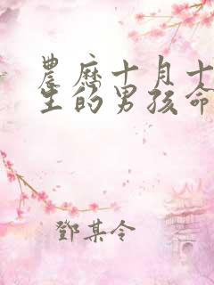 农历十月十五出生的男孩命运如何