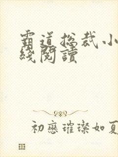 霸道总裁小说在线阅读
