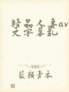 精品人妻av中文字幕乱