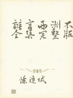 谁言西洲不知意全集完整版