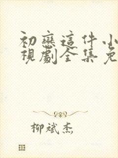 初恋这件小事电视剧全集免费观看在线