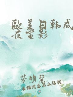 欧美日韩成人午夜电影