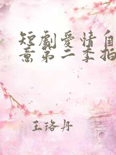 短剧爱情自有天意第二季拍了吗