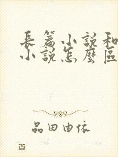 长篇小说和中篇小说怎么区分