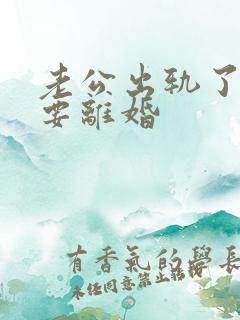老公出轨了老婆要离婚
