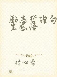 励志哲理句子人生感悟