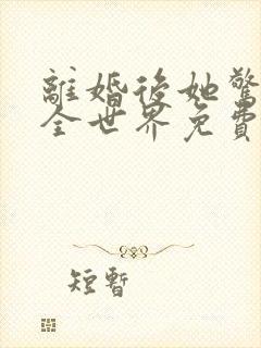 离婚后她惊艳了全世界免费