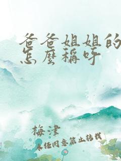爸爸姐姐的儿子怎么称呼