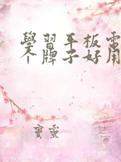 学习平板电脑哪个牌子好用又实惠