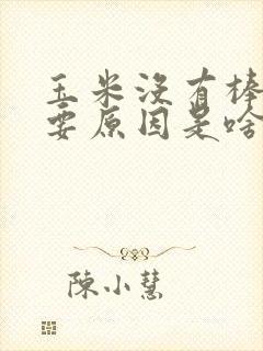 玉米没有棒子主要原因是啥