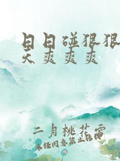 日日碰狠狠添天天爽爽爽