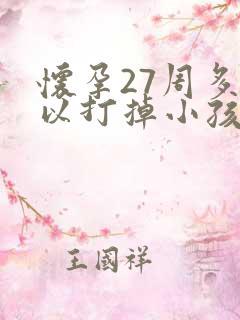 怀孕27周多可以打掉小孩吗