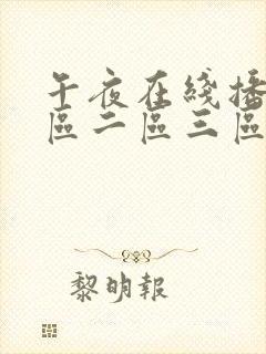 午夜在线播放一区二区三区