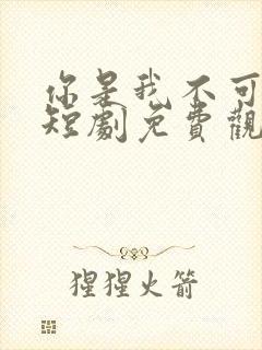 你是我不可言说短剧免费观看全集
