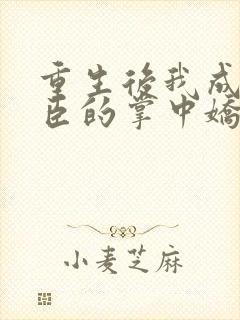 重生后我成了权臣的掌中娇小说免费阅