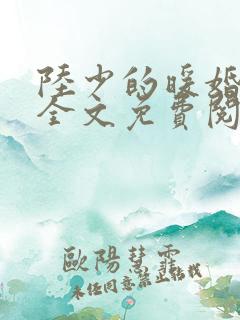 陆少的暖婚新妻全文免费阅读最新