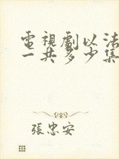 电视剧以法之名一共多少集?