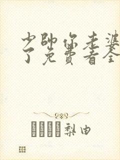 少帅你老婆又跑了免费看全文