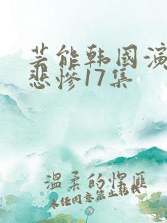 芸能韩国演艺圈悲惨17集