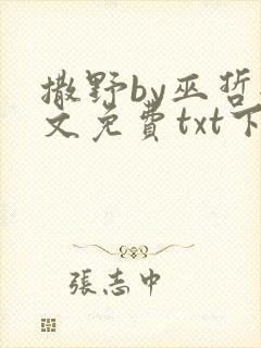 撒野by巫哲全文免费txt下载