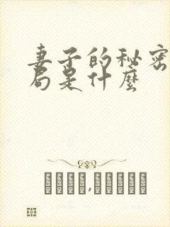妻子的秘密大结局是什么