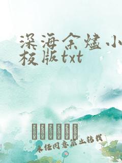 深海余烬小说精校版txt