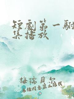 短剧第一驸马全集播放