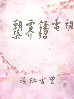 朝雪录电视剧分集介绍