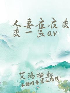 人妻夜夜爽天天爽一区av