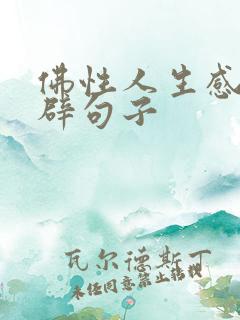 佛性人生感悟精辟句子