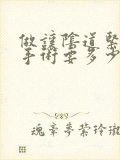 做让阴道紧致的手术要多少钱