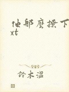 他那么撩下载txt