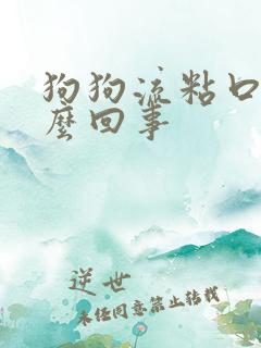 狗狗流粘口水怎么回事