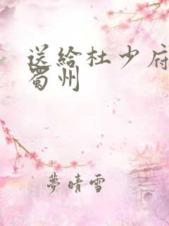 送给杜少府之任蜀州